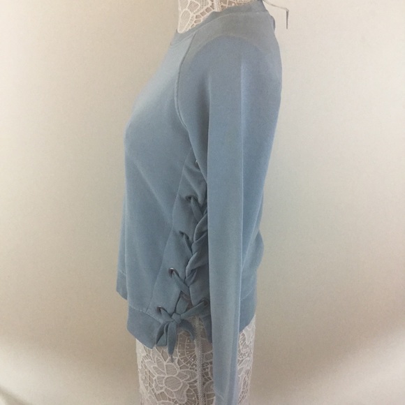 🚫🛑SOLD🚫🛑Sincerely Jules lace up blue pullover - Picture 8 of 8